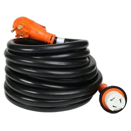 TechnoRV 50-Amp Indoor/Outdoor RV Extension Cord- 25 ft- Locking