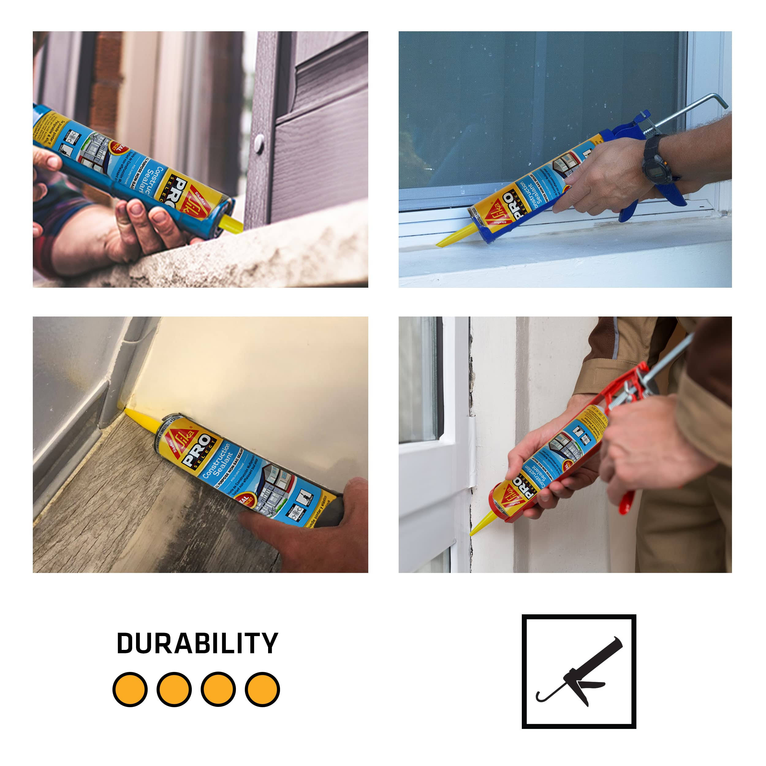 Construction Sealant, Limestone, 10.1 oz., SIKA, 90959