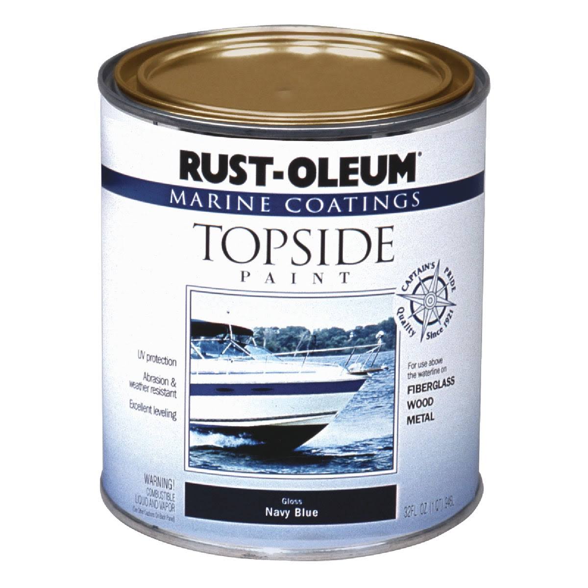Rust Oleum 206999 Marine Topside Paint, Gloss White, 1 Quart