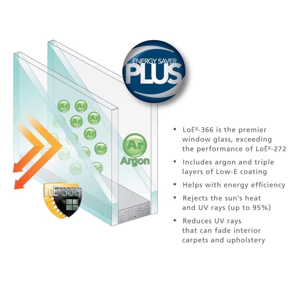 JELD-WEN 47.5 in. x 59.5 in. V-2500 Series White Vinyl Right-Handed Sliding Window with Fiberglass Mesh Screen