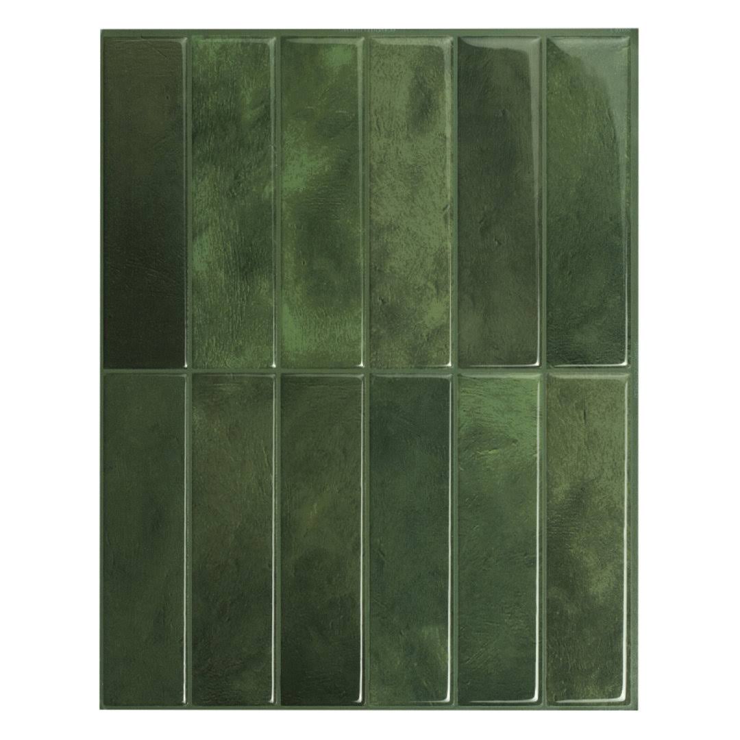 Smart Tiles Morocco Sefrou 11.43 in. x 9 in. Peel and Stick Backsplash for Kitchen, Bathroom, Wall Tile 4-Pack- Green