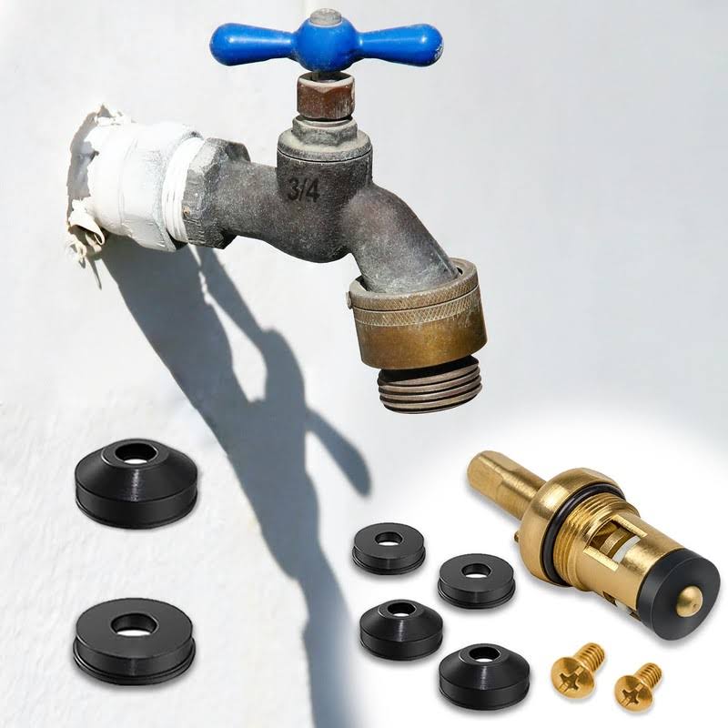 XBVV 106 Pcs Faucet Washer Assortment Kit with Assorted Flat and Beveled Rubber Washers for Outdoor Garden Faucet Stem Leak Worn Replacement Repair