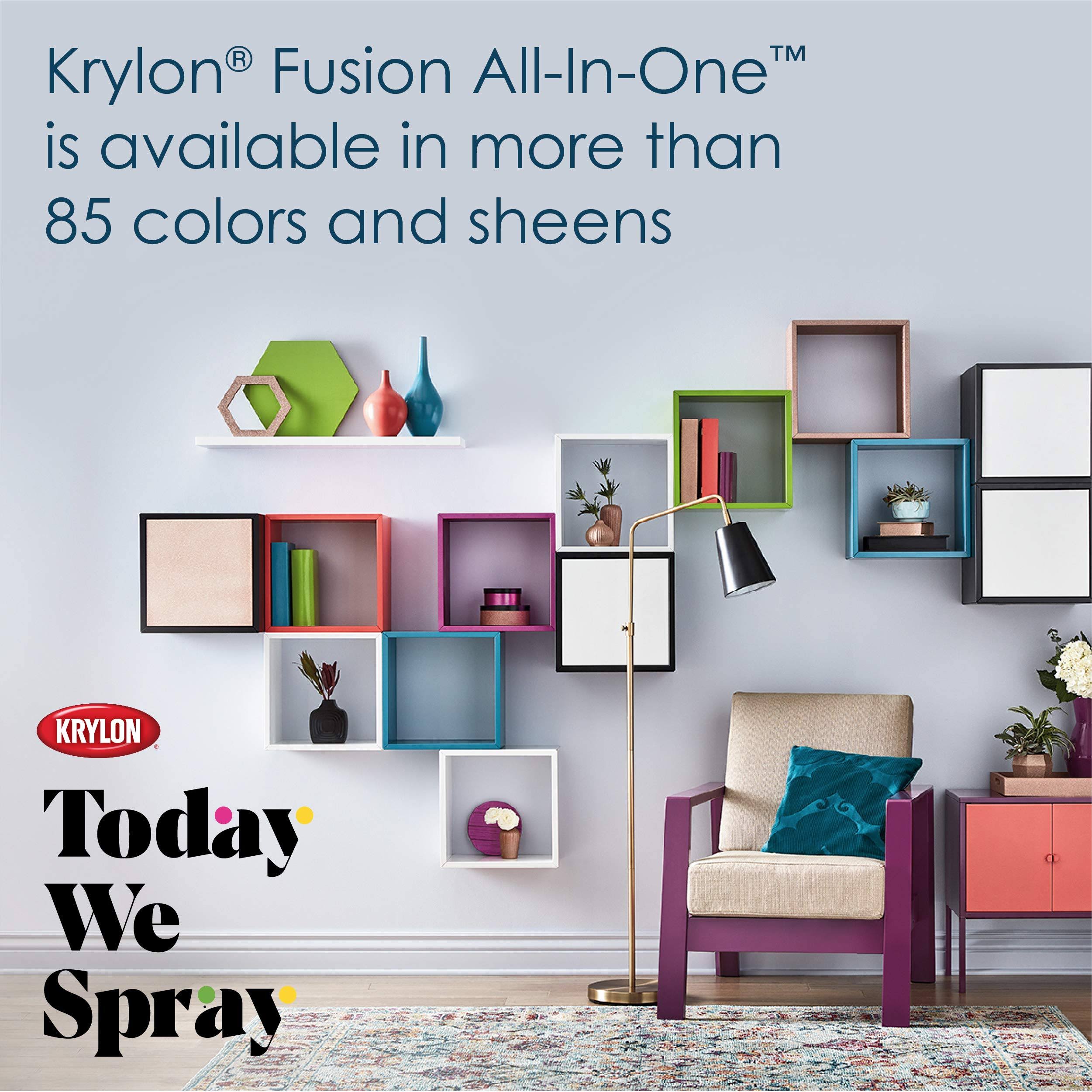 Krylon Fusion All-in-One Spray Paint, Gloss Smoke Gray, 12 oz.