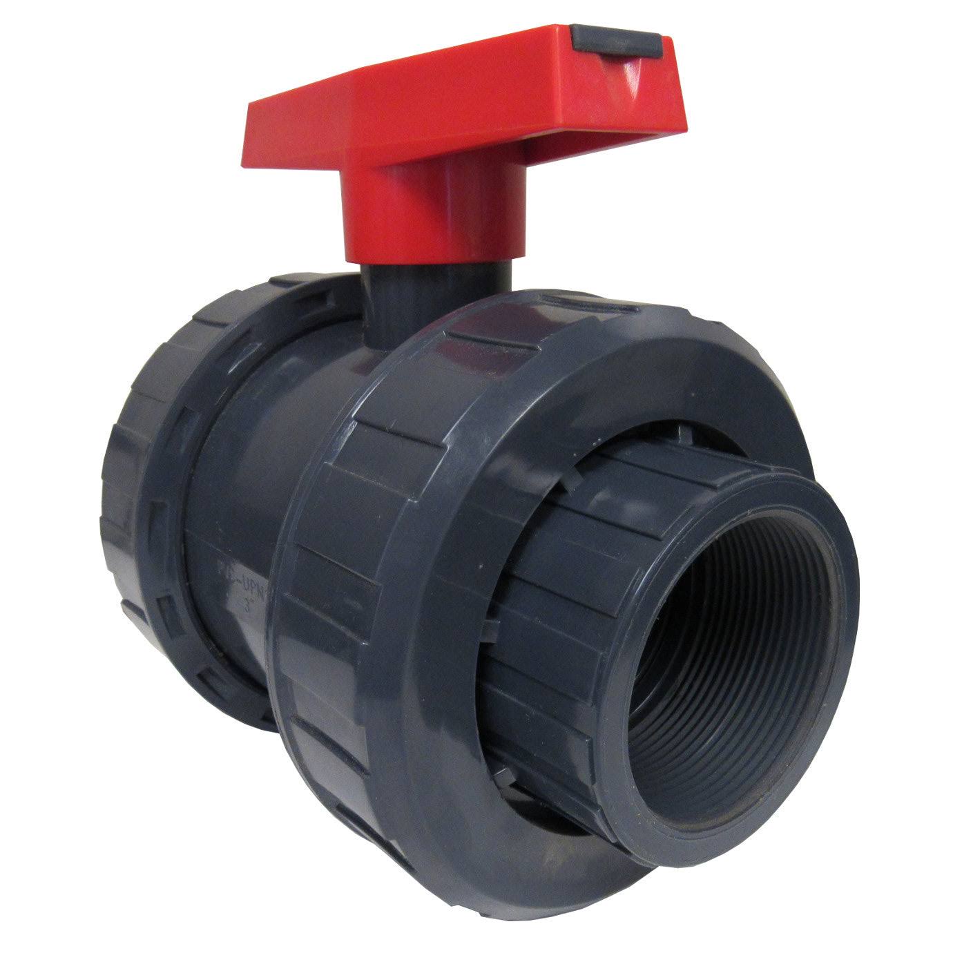 Era SCH 80 PVC 3 inch True Union Ball Valve, NPT Thread