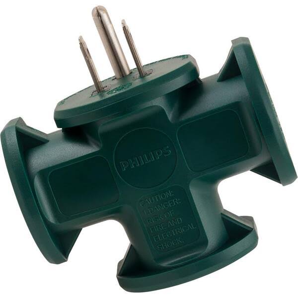 Philips Heavy-Duty Grounded 3-Outlet T-Tap Green