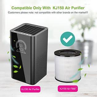 Druiap Air Purifier Replacement Filter, Air Filter Replacement Only Compatible with KJ150 Model Air Purifier (White)
