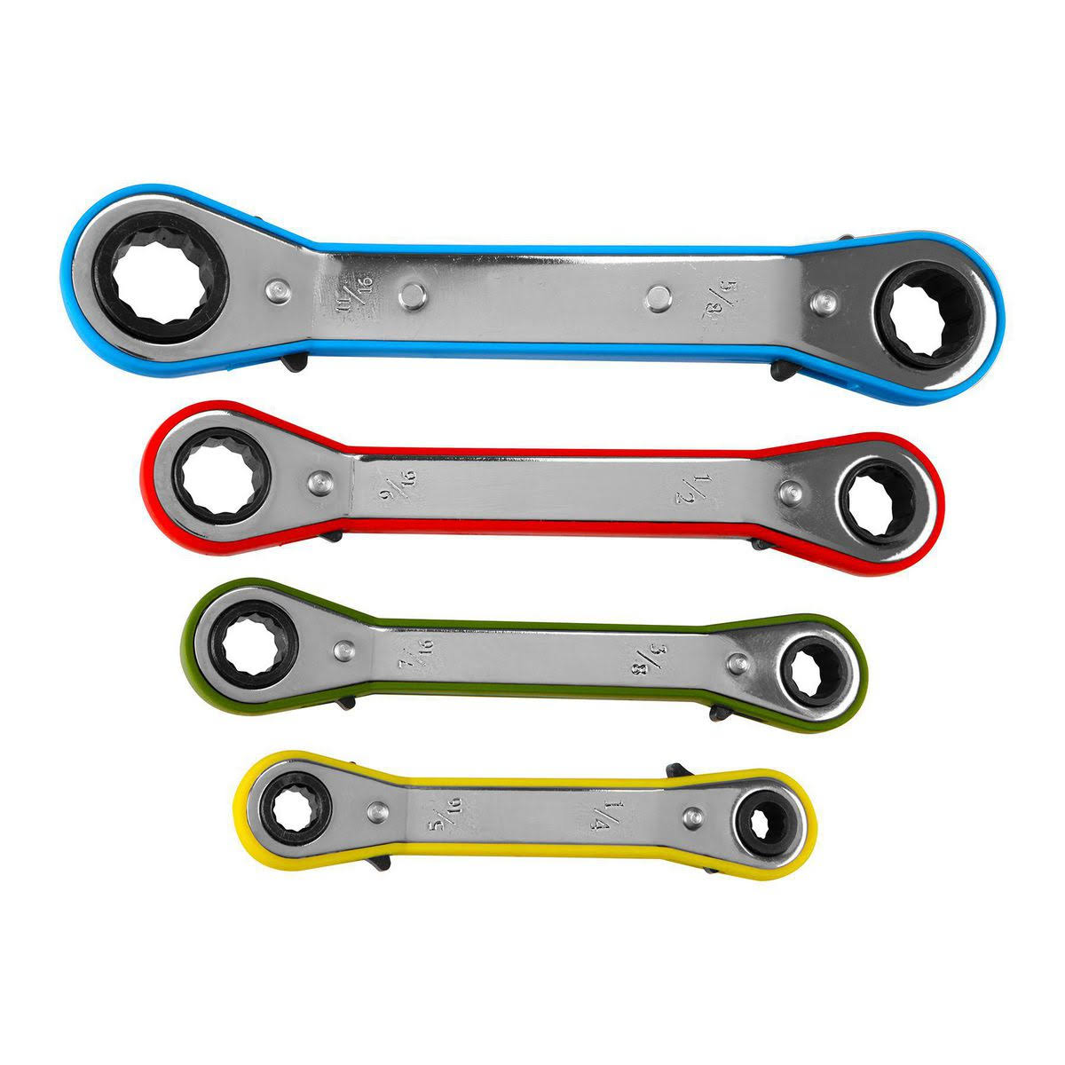 Pittsburgh Offset Ratchet Wrench Set, SAE, 4-pc. 68834