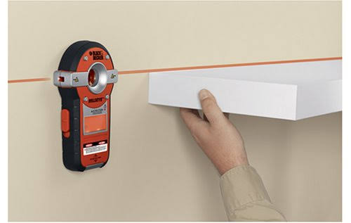 Black+decker Line Laser, Auto-Leveling with Stud Sensor (BDL190S),Black/Orange