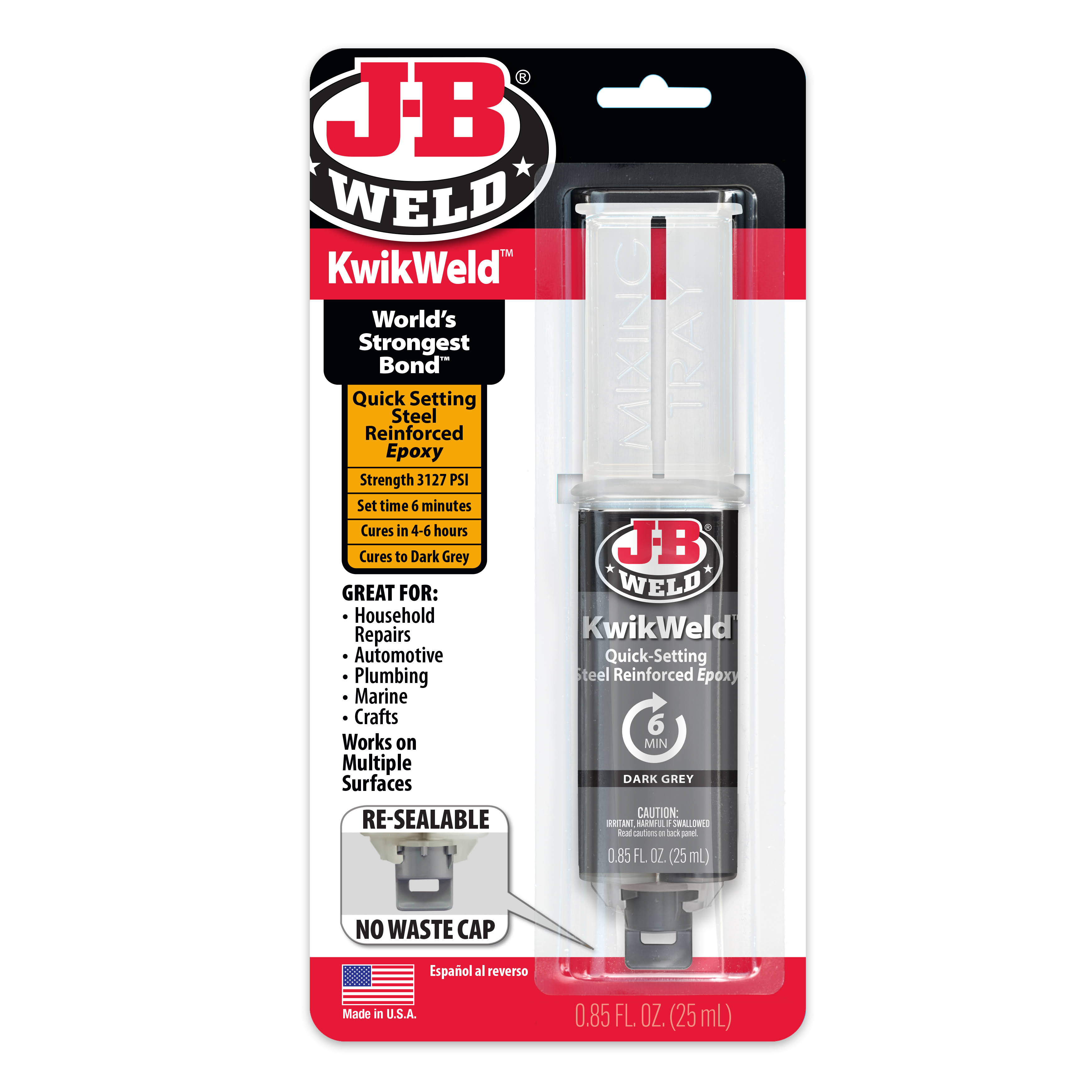J-B Weld 25 ml KwikWeld Epoxy Syringe