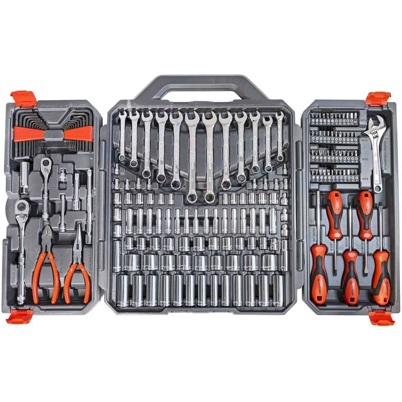 Crescent 180 Piece Professional Tool Set in Tool Storage Case- CTK180