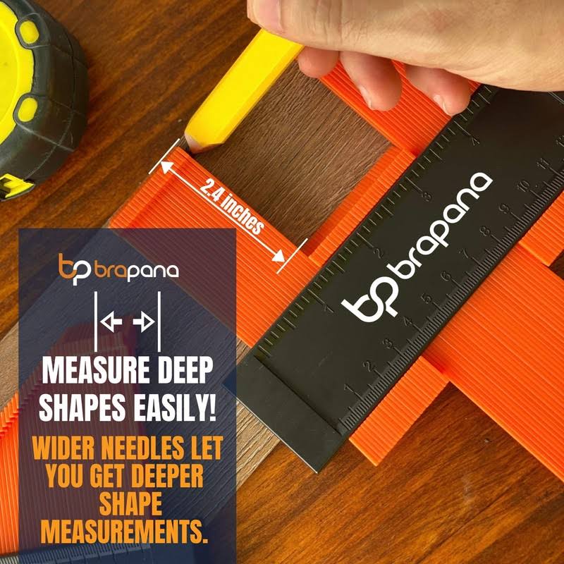 BRAPANA Contour Gauge with Lock Set 10