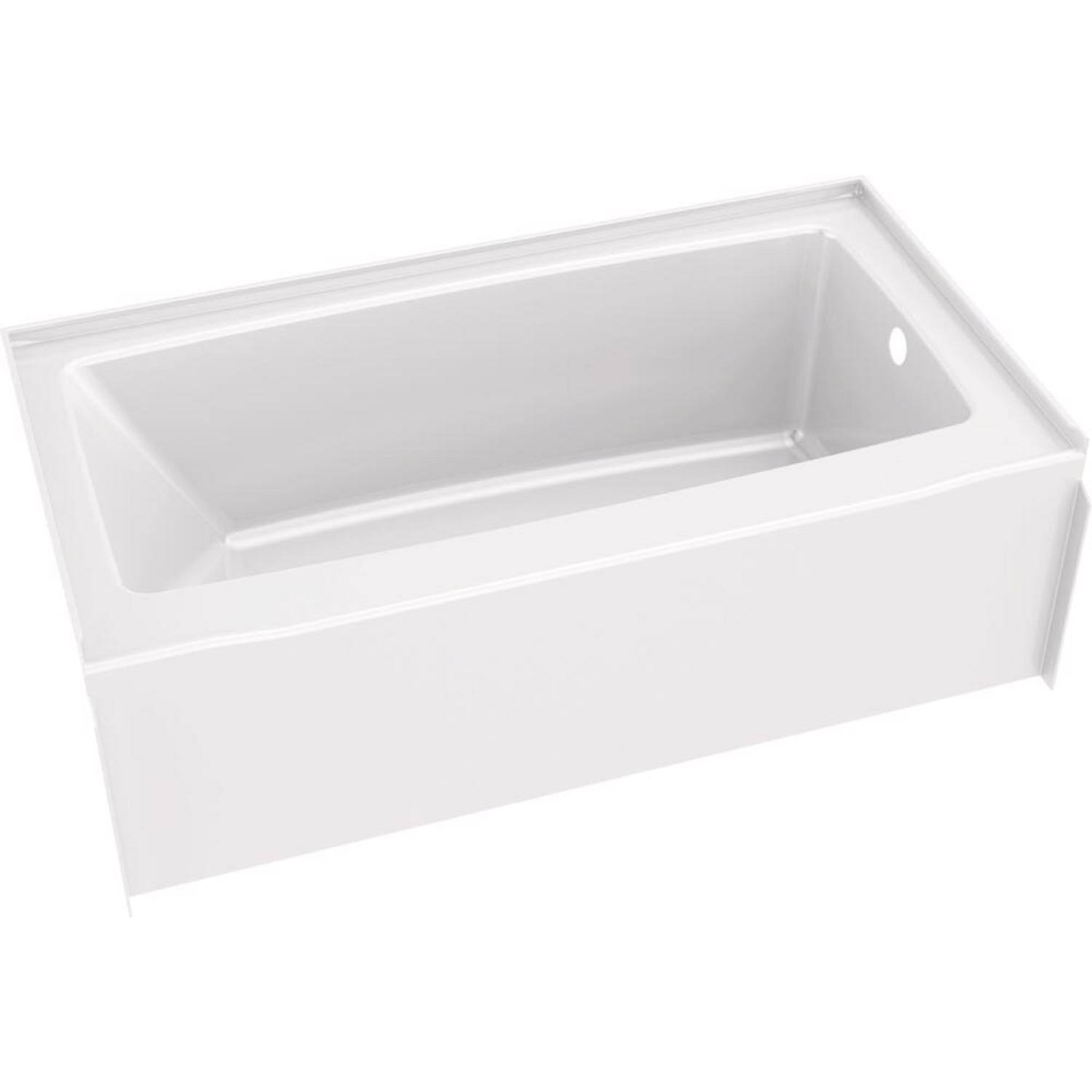 Delta Classic 500 60 in. Right Drain Rectangular Alcove Bathtub in High Gloss White