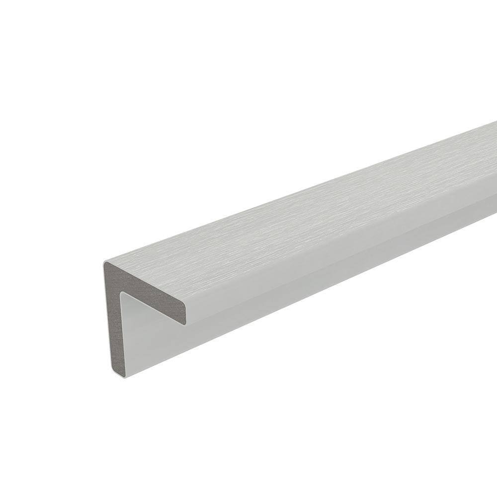 NewTechWood All Purpose L Trim 1.57 in. W x 96 in. L Composite Siding in Icelandic Smoke White