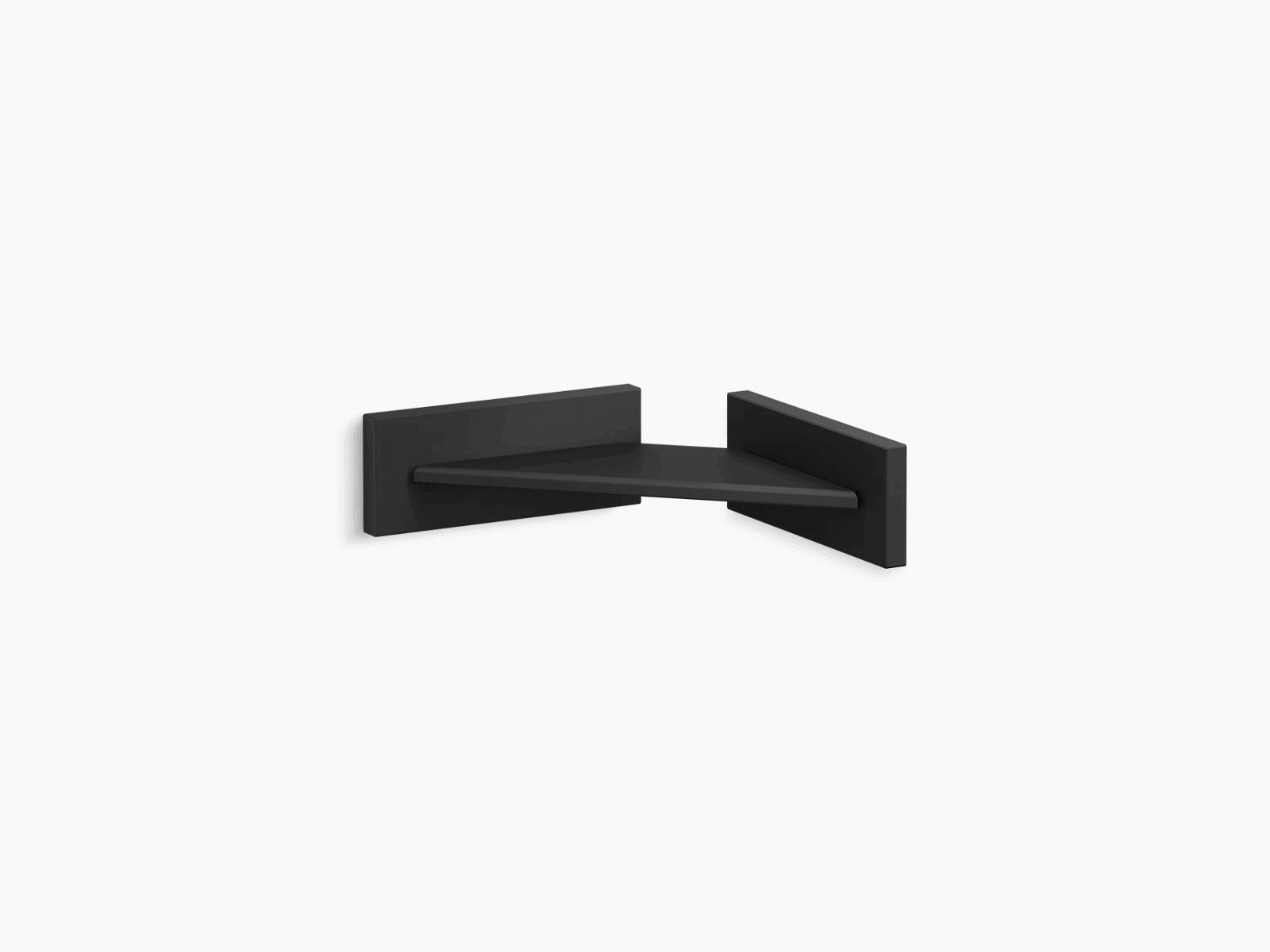 Kohler K-23287-BL Matte Black Square Foot Ledge