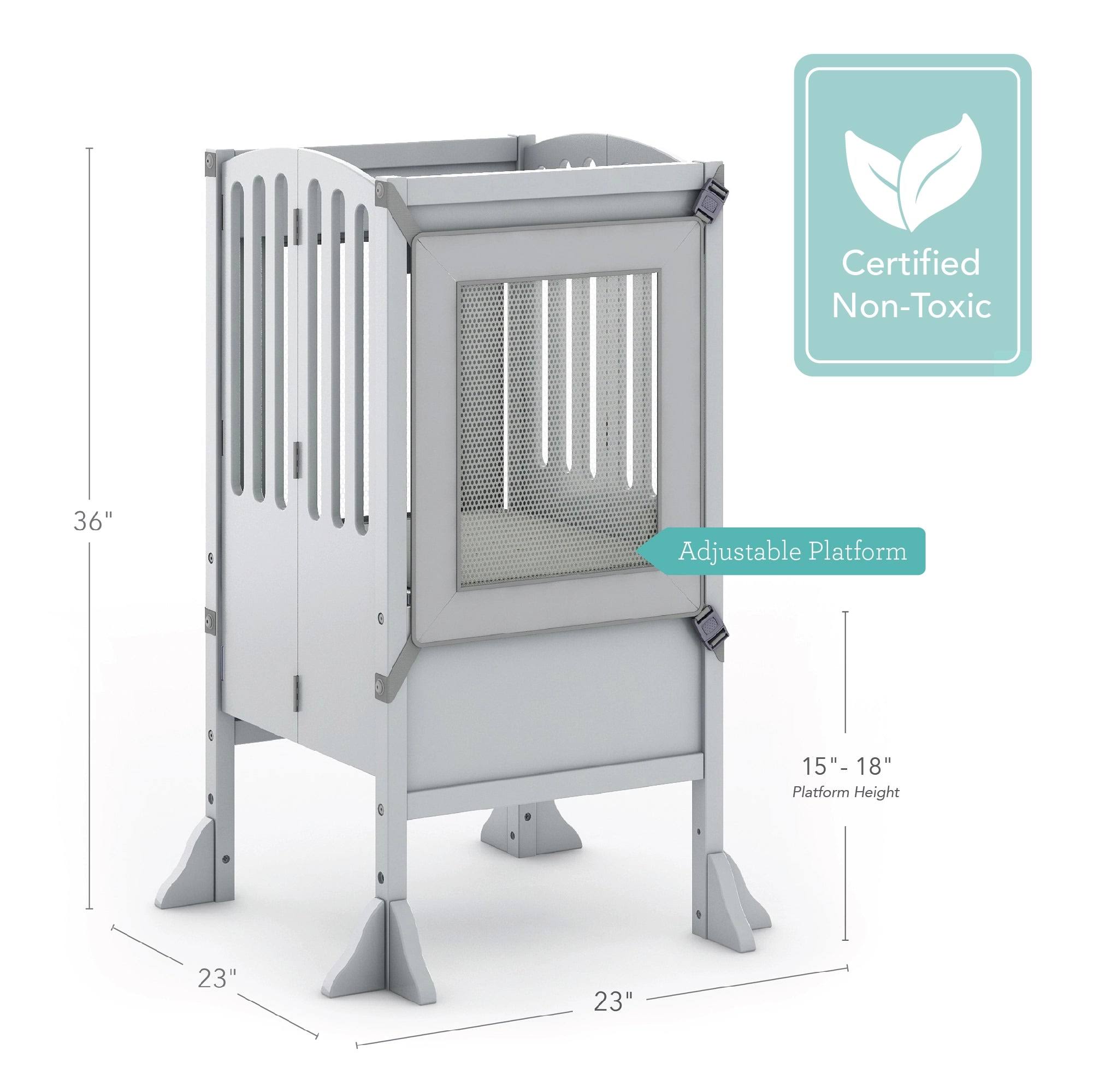 Guidecraft Contemporary Kitchen Helper Stool- Natural