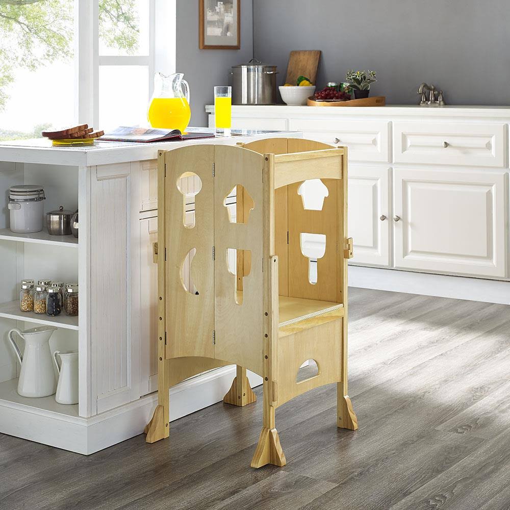 Naomi Home Kids I'm A Big Helper, Counter Stool for Kids Natural