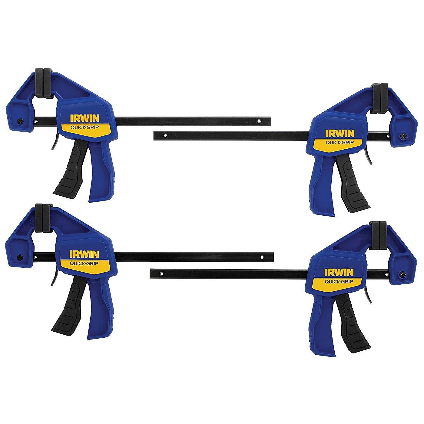 Irwin Quick-Grip 1964758 One-Handed Mini Bar Clamp 4 Pack, 6