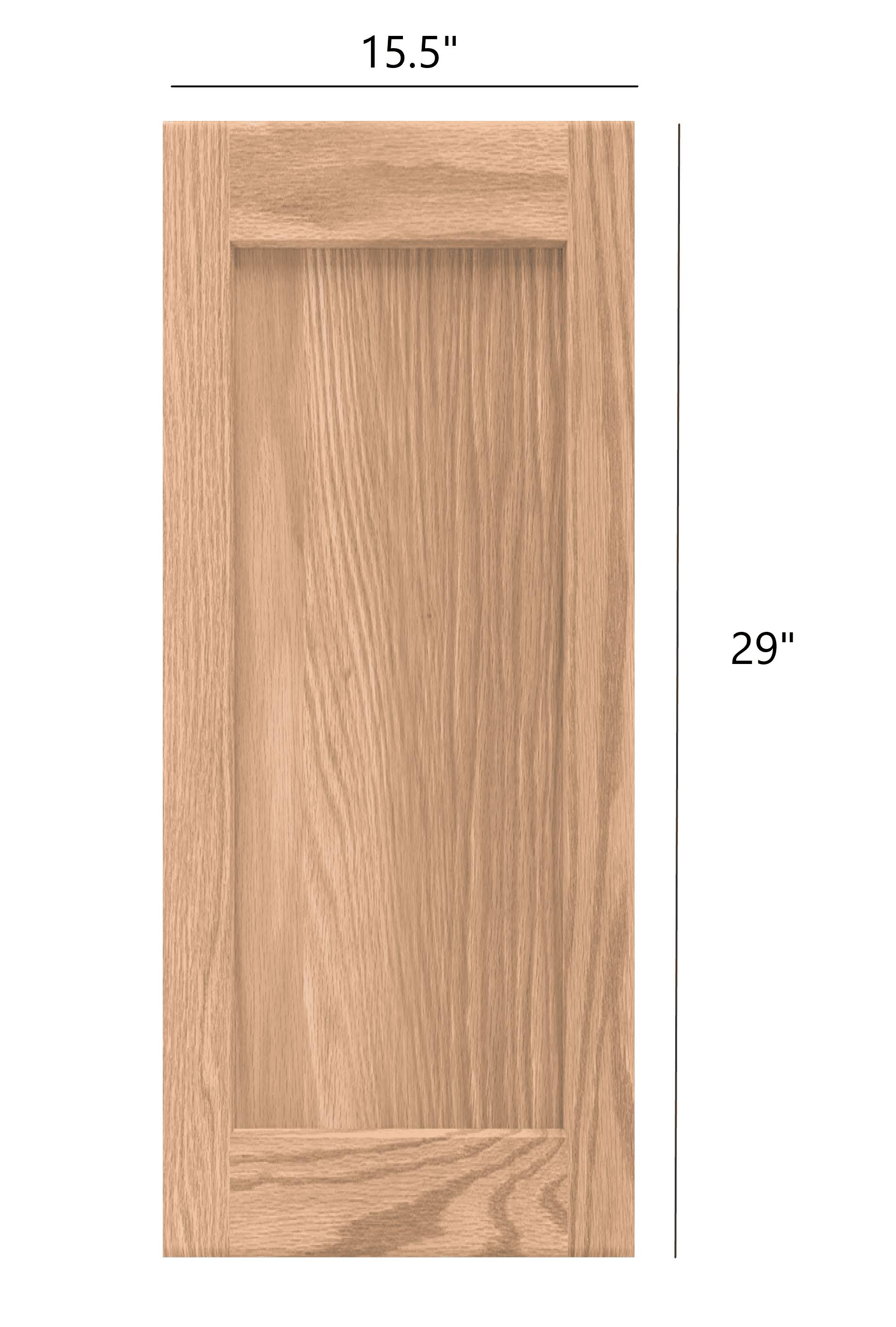 Onestock Unfinished Oak Kitchen Cabinet Door Replacement, Shaker- 17.5 x 22.5 Inches, Beige