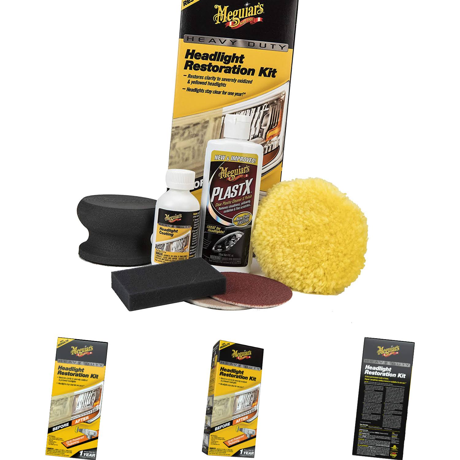 Meguiars G2980 Headlight Restoration Heavy Duty Kit
