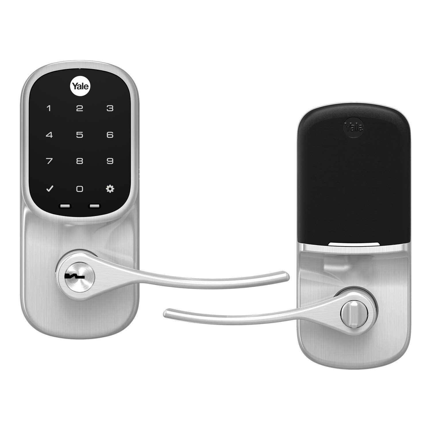 Yale Assure Lever Touchscreen with Wi-Fi- Keyed �C Entry �C Lever Lock Wi-Fi and Bluetooth Satin Nickel