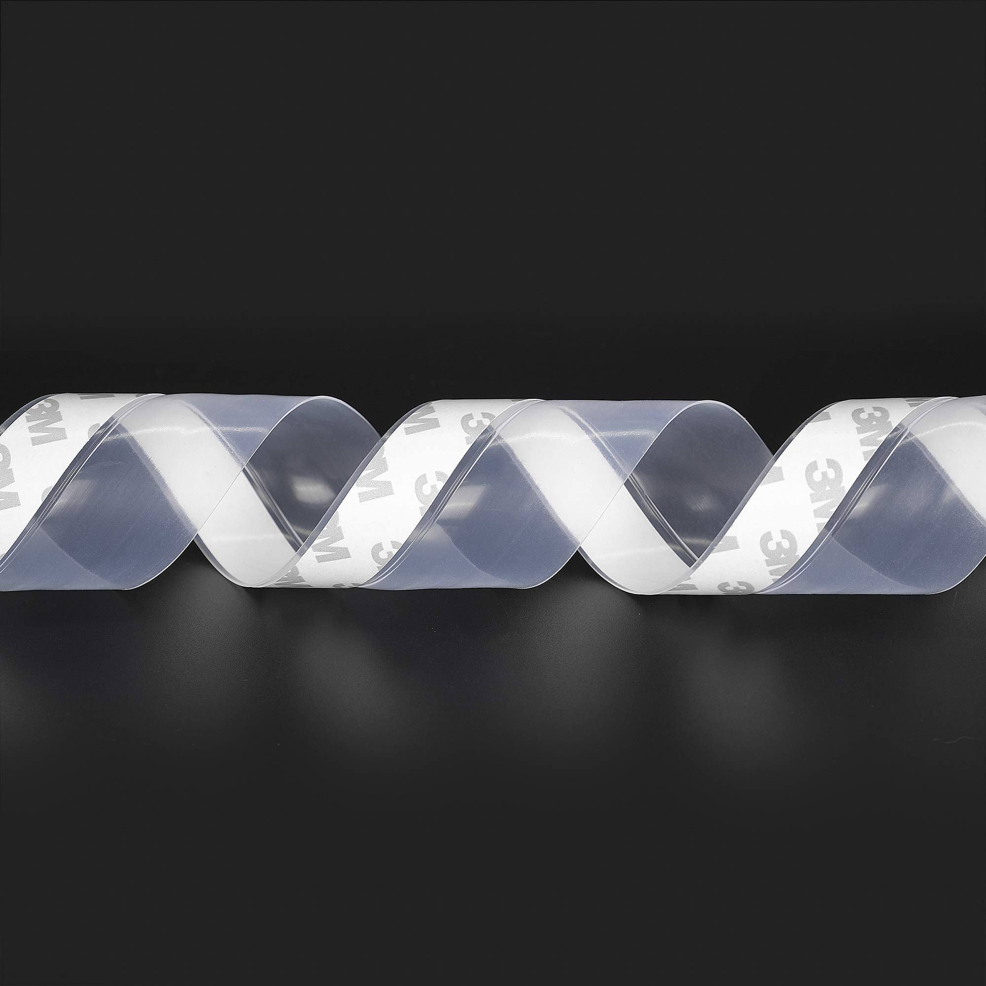 TAROSE Weather Stripping, Silicone Door Seal Strip Door, Window, Transparent 16 Feet Long (Width 35mm)