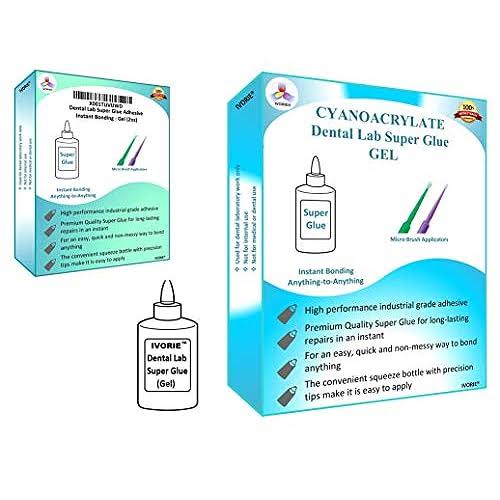 Ivorie Dental Lab Super Glue Adhesive Instant Bonding- Gel (2oz)