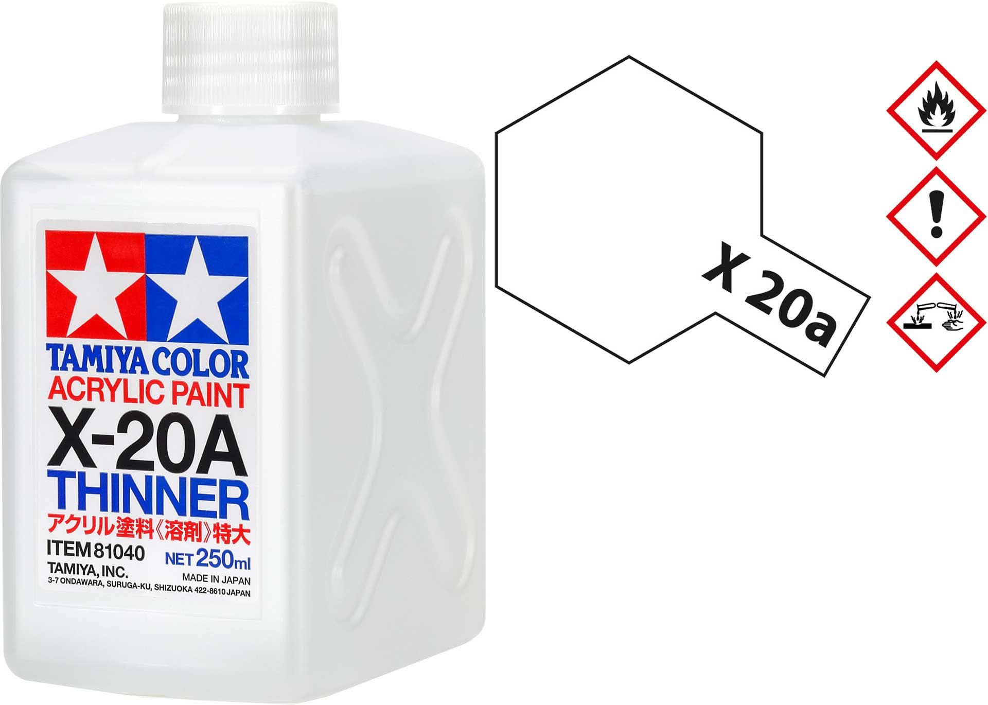 Tamiya Acrylic/Poly Thinner X-20A 250ml