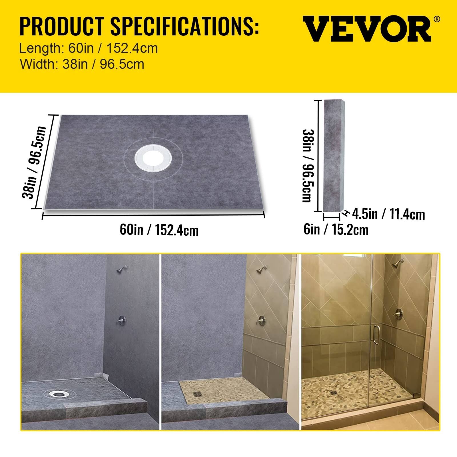 VEVOR Shower Curb Kit 38