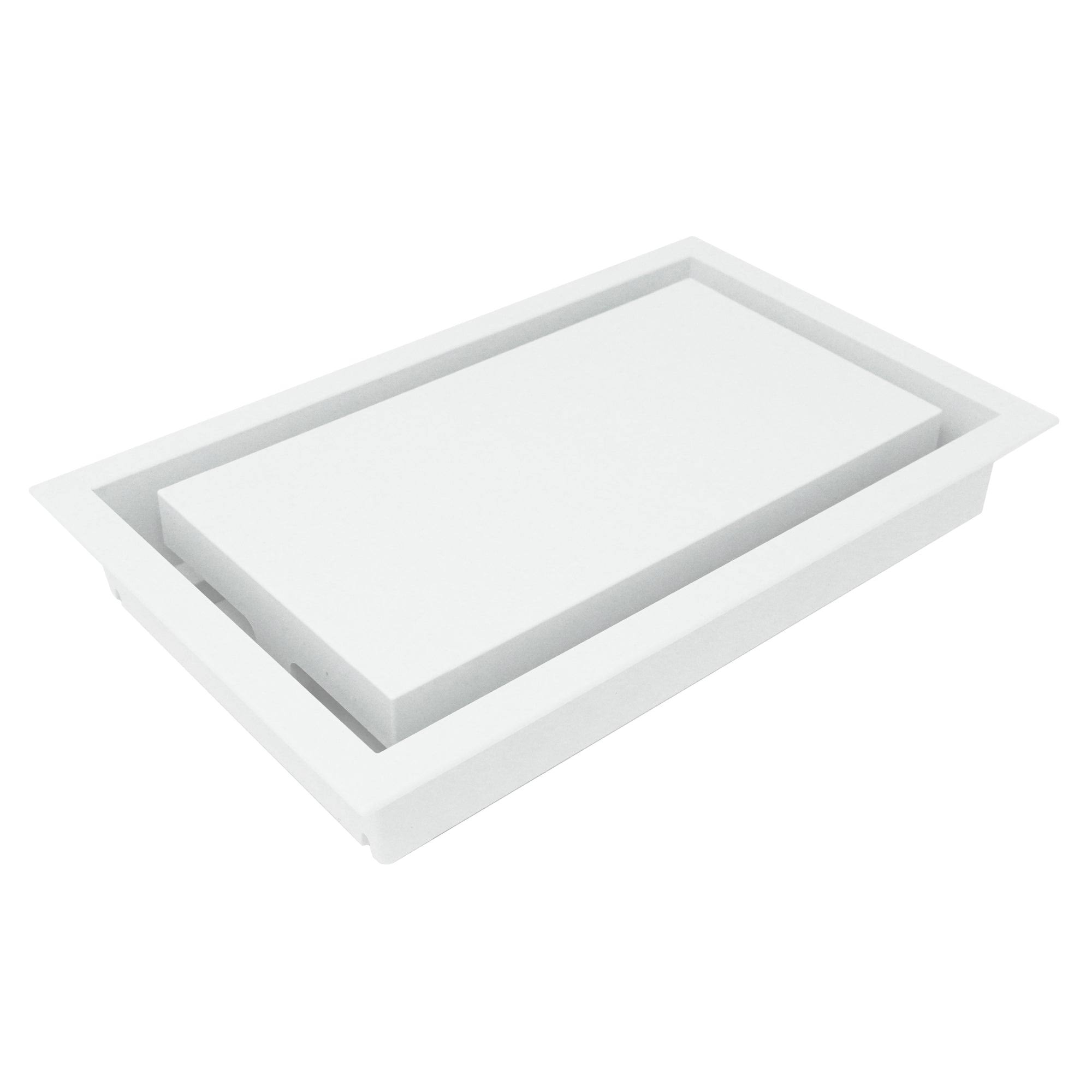 Aria Lite 10 in. x 6 in. White Framed Wall Vent