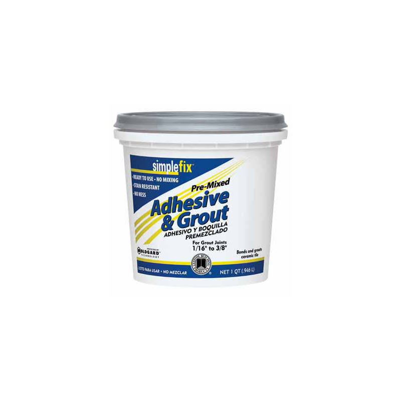 Building Products Tagwqt Quart Pre-Mixed Adhesive & Grout Bright White