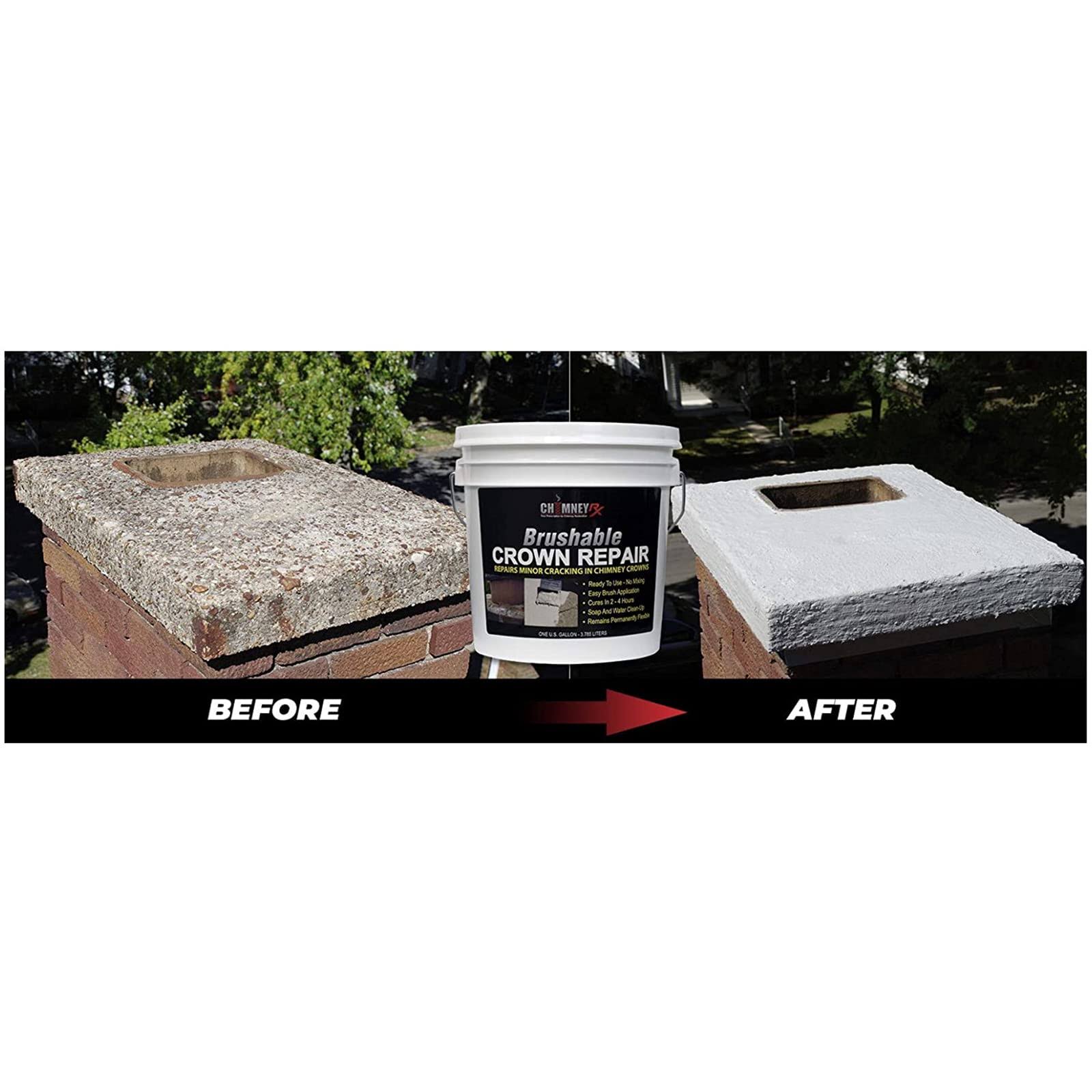 ChimneyRx Brushable Crown Repair 2 Gallon