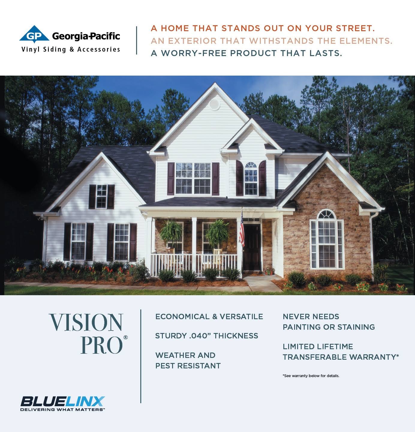 Georgia Pacific Vision Pro D4 .040 Vinyl Siding 531648