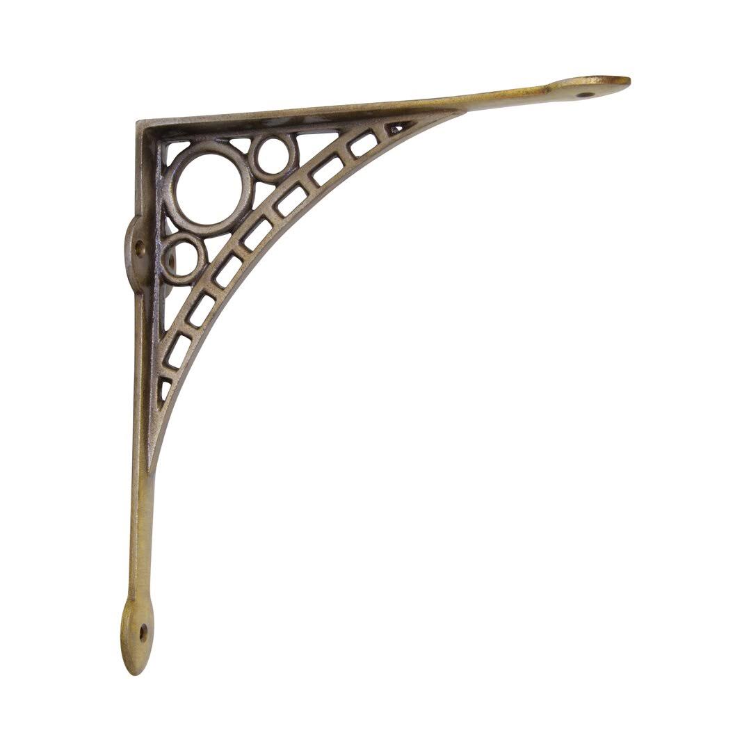 Small Iron Shelf Bracket RCH Supply Company Color: Antique Brass