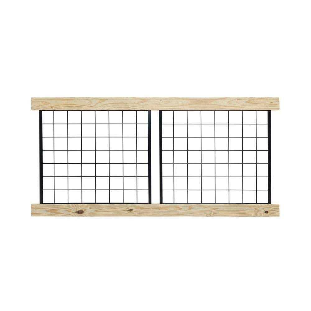 ProWood 36 in. x 72 in. Pressure-Treated Wood Pine Black Powder-Coated Metal Hog Wire Rail Kit 516246