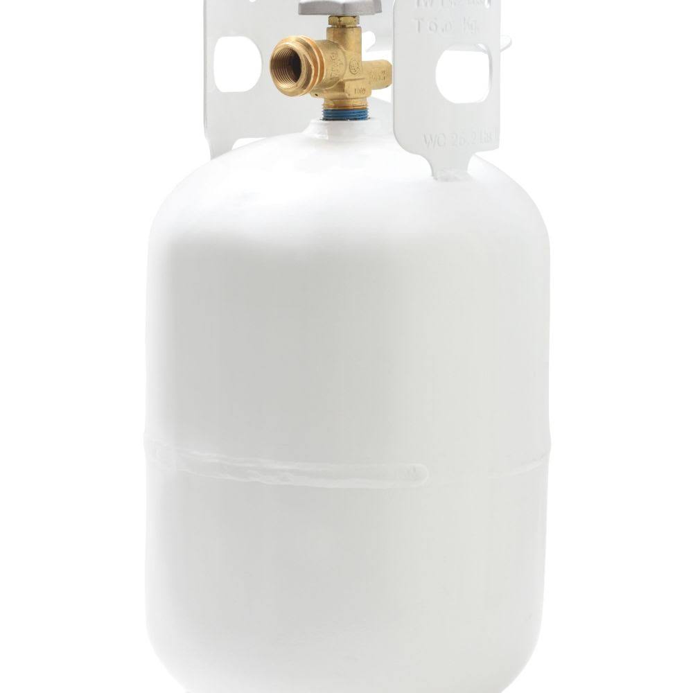 YSN Imports YSN10LB 11 lbs Steel Gas Cylinder, White