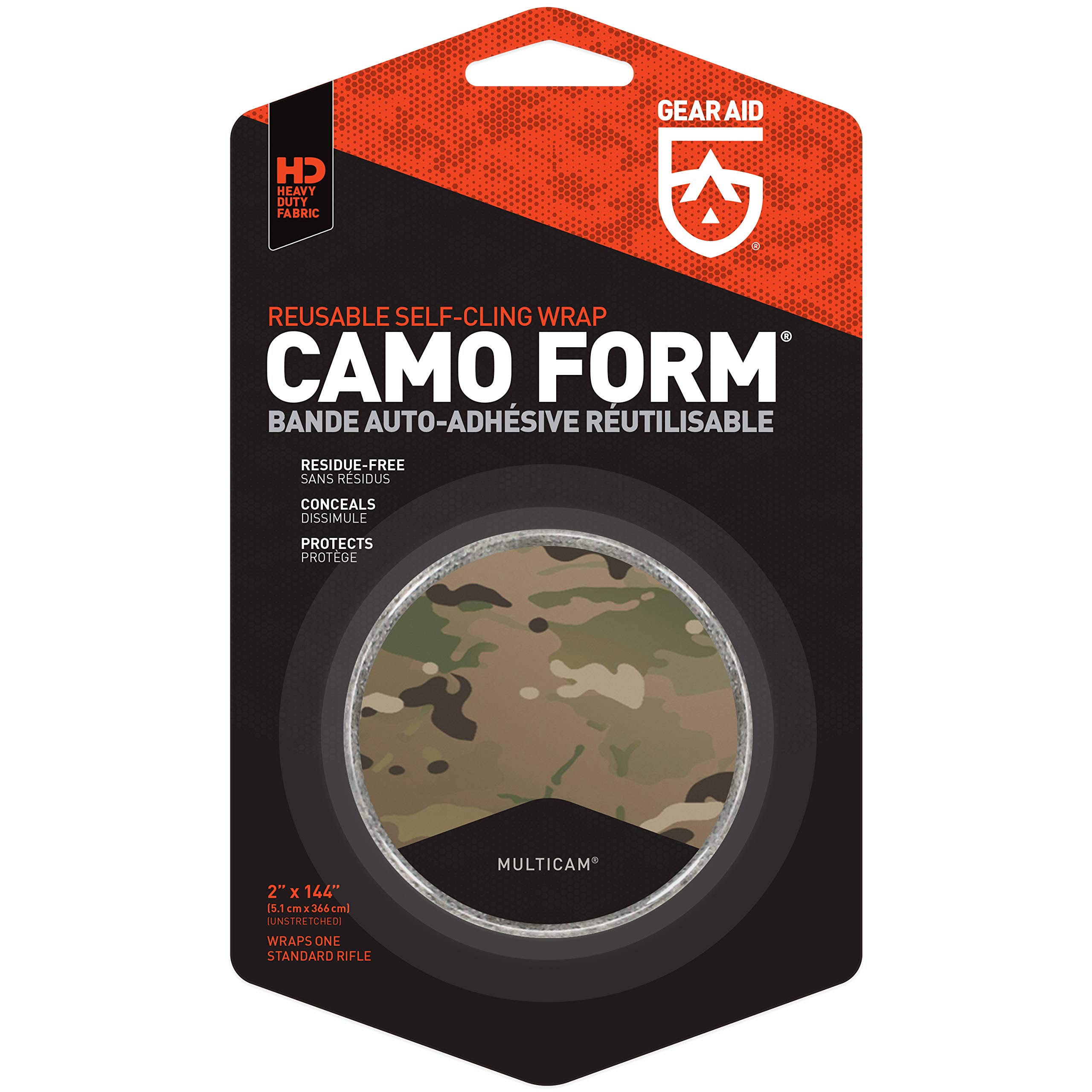 Gear Aid Self-Cling Wrap, Reusable, Camo Form, Multicam