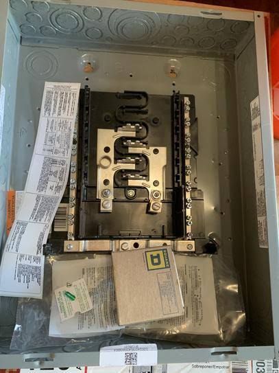 Square D HOM3060L225PGCVP Homeline 225 Amp 30-Space 60-Circuit Indoor Main Lug Plug-On Neutral Load Center with Cover Ground Bar- Value Pack