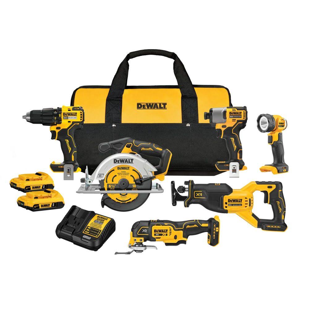 DeWalt 20V Max Brushless 6 Tool Combo Kit- DCK628D2