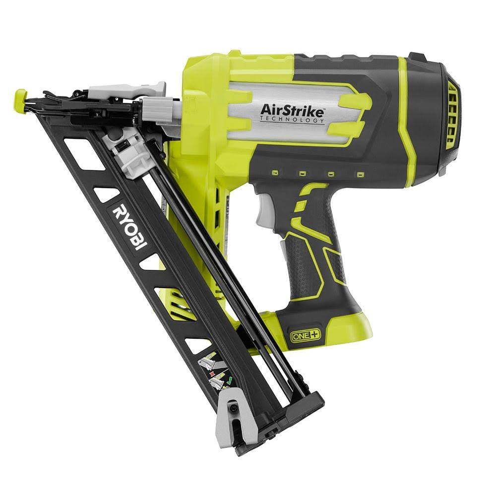 Ryobi P330 Other Hand Tool 15-Gauge One+ Airstrike Cordless Angled Finish Nailer, 18 V