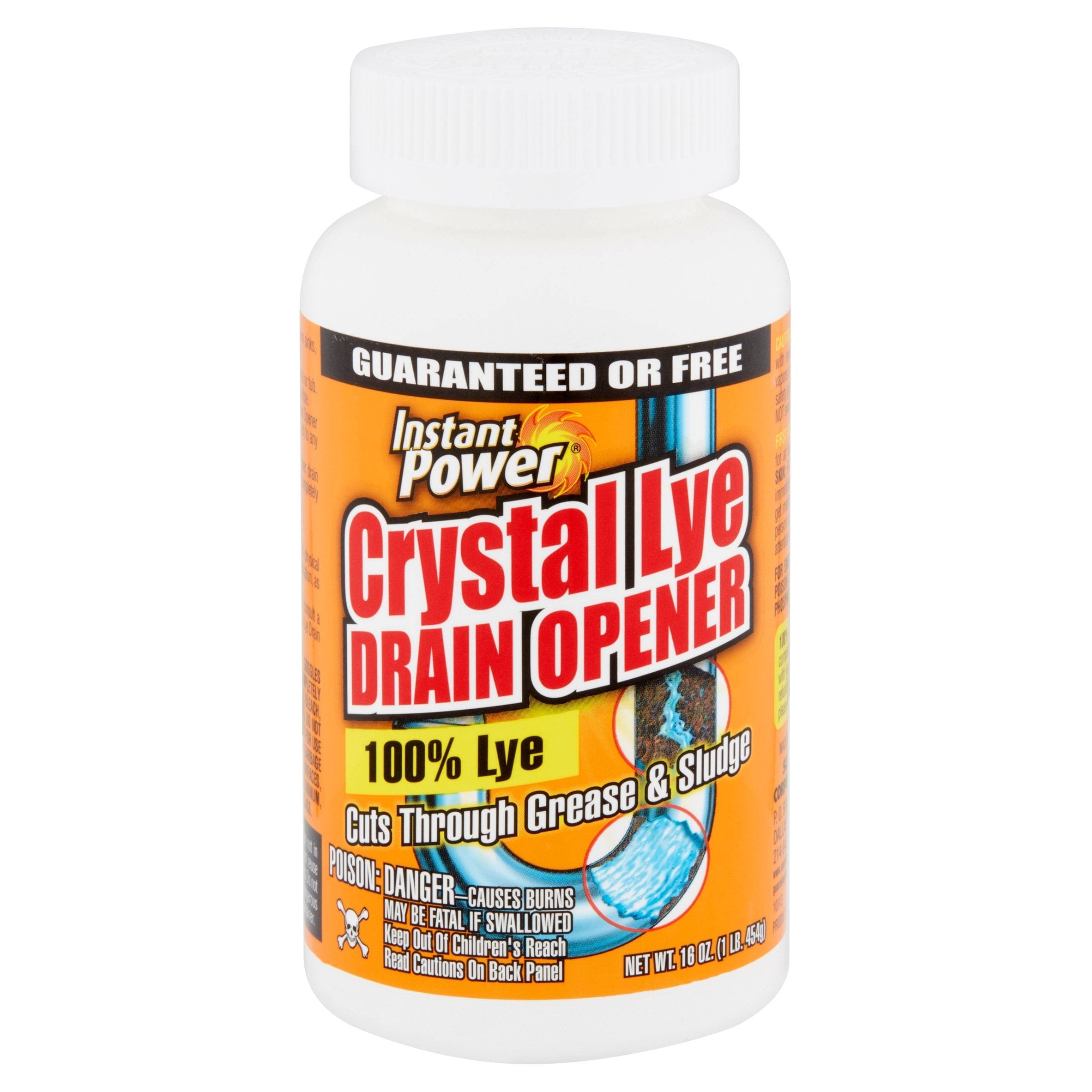 Instant Power Crystal Lye Drain Opener- 16 oz