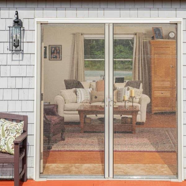 Brisa Aluminum Screen Doors Larson Finish: Brown, Door Size: 72