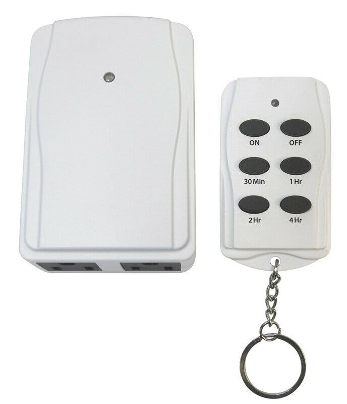 Prime Indoor Timer with Remote Control and Grounded Outlets White