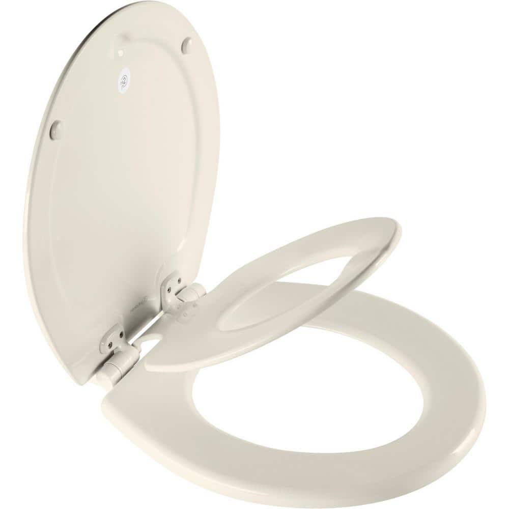 Bemis NextStep2 Children's Potty Training Round Closed Front Toilet Seat in Biscuit