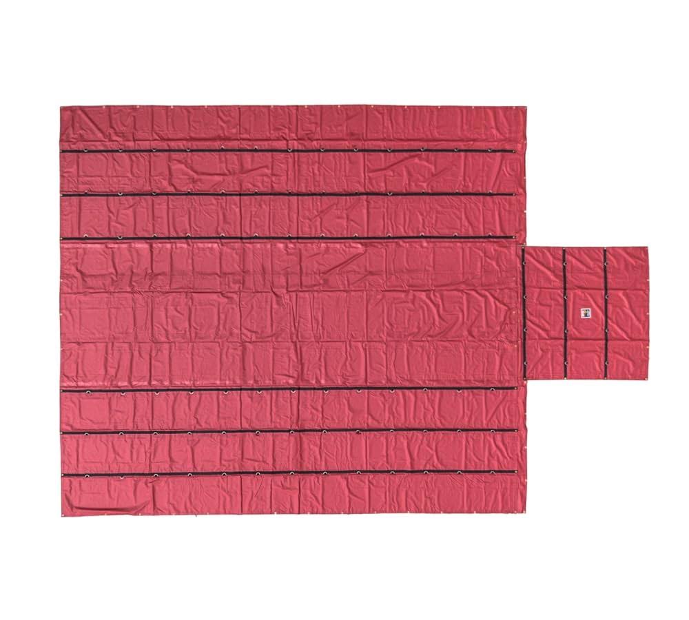 Mytee Products Trucking Flatbed Trailer Tarps Heavy Duty 18oz Lumber Tarp 24x27 (8' Drop)- Red