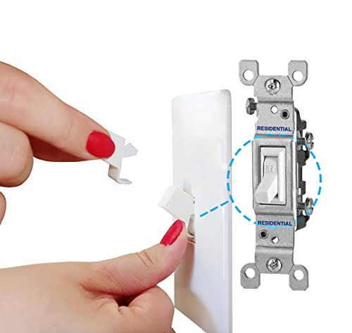 Toggle Shield- Residential (10 Pack, Clear)| No Tools Required | Easy to Install and Remove | Child Proof Light Switch | Lock Toggle Switch in on