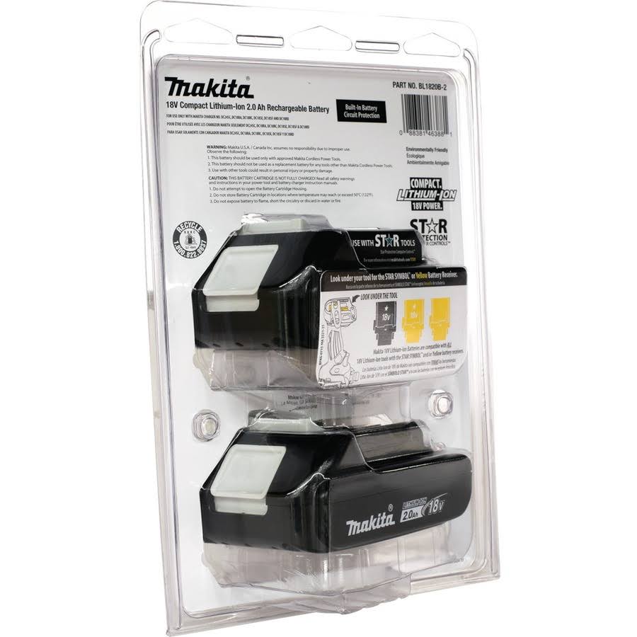 Makita BL1820B 18V Compact Lithium-Ion 2.0Ah Battery