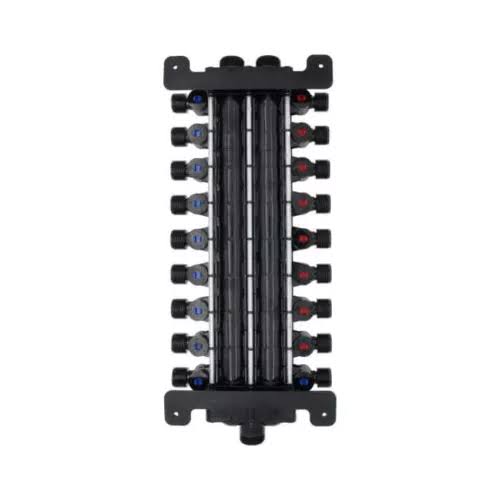 Viega 49615 Manabloc Standard 18-port, Less Outlet Adapters- 8 Hot/ 10 Cold
