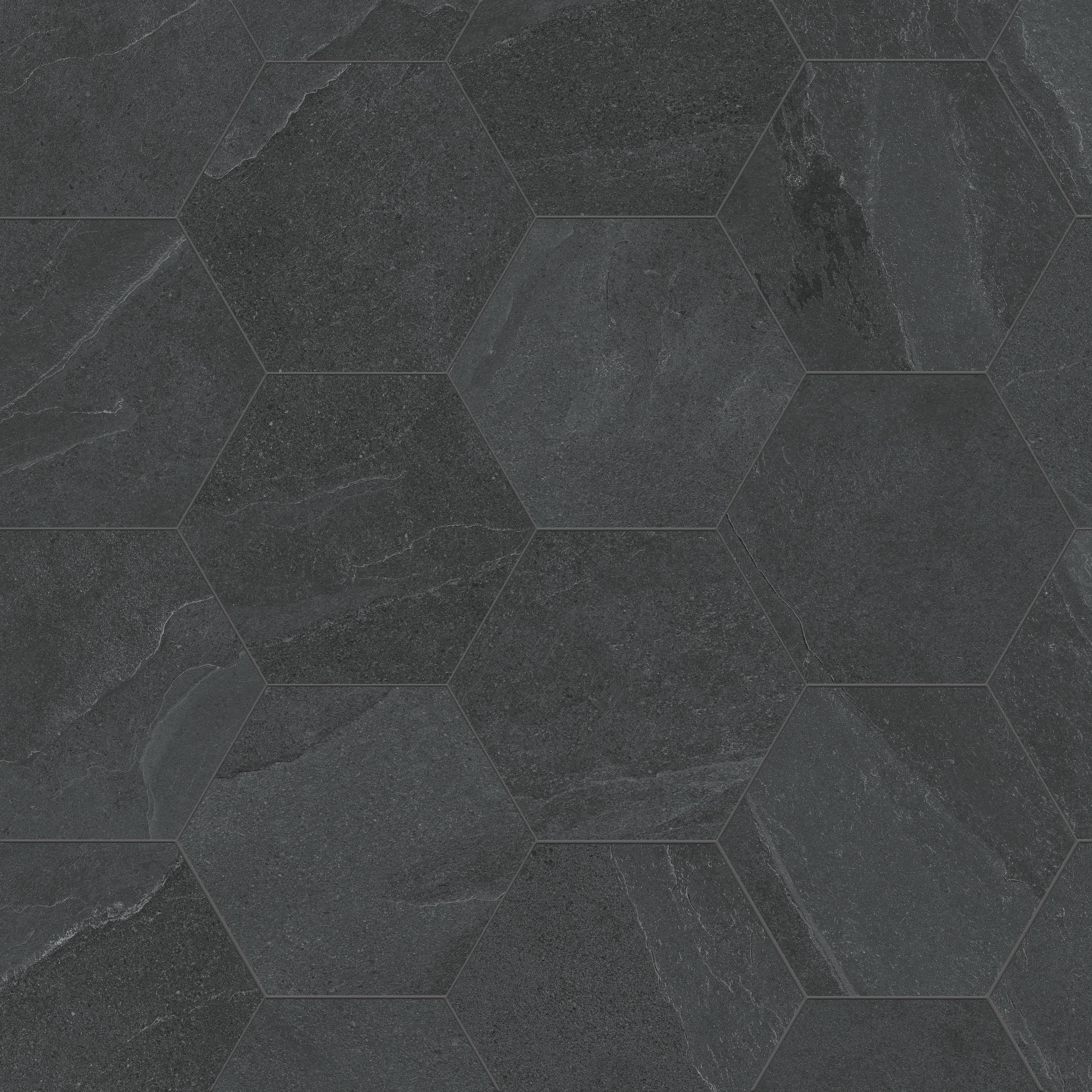 Satori Gios Graphite Hexagon 8-in x 10-in Matte Porcelain Floor and Wall Tile (0.44-sq. ft/ Piece)