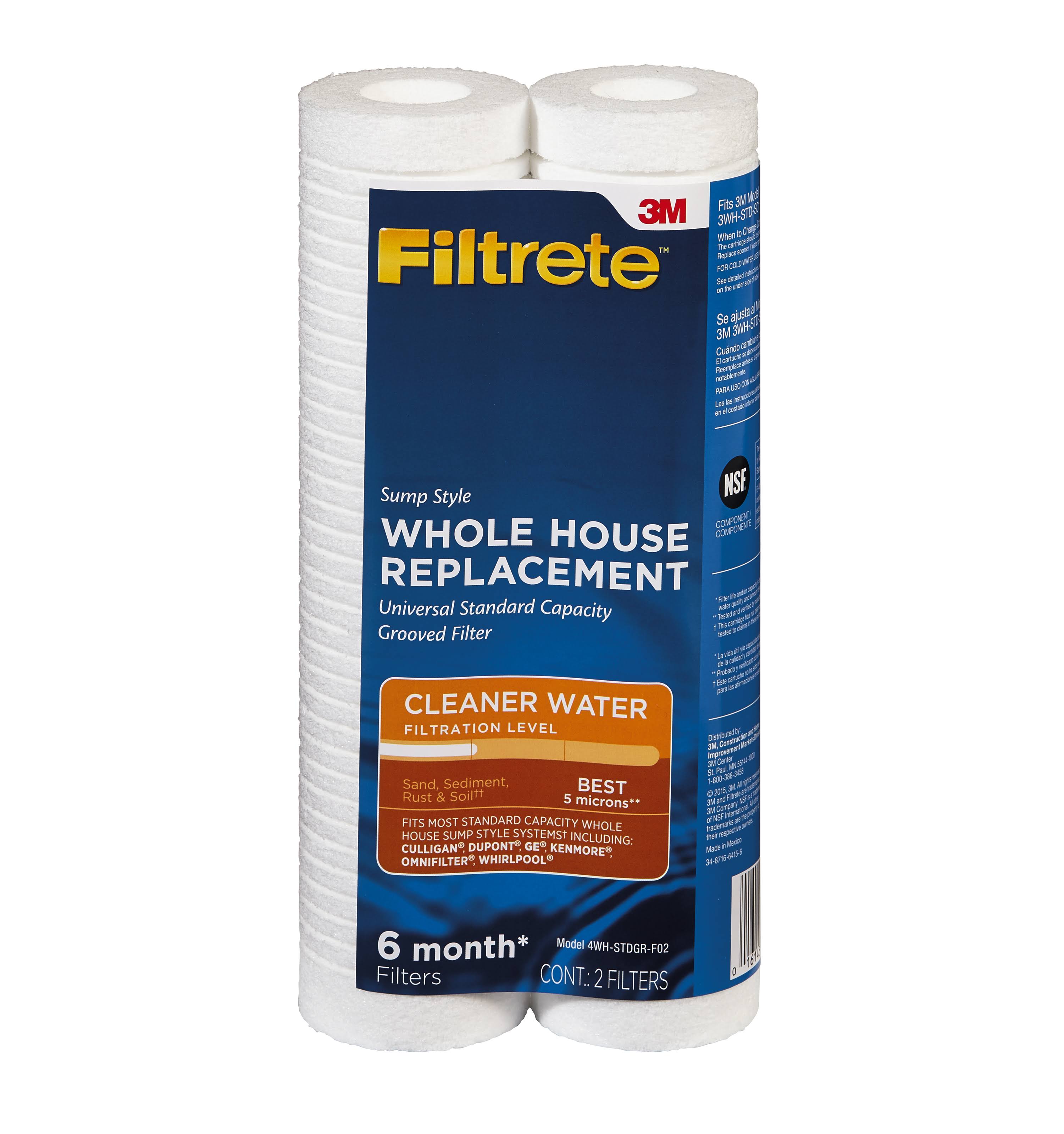 Filtrete 4WH-STDGR-F02 3M Standard Whole House Grooved Filter