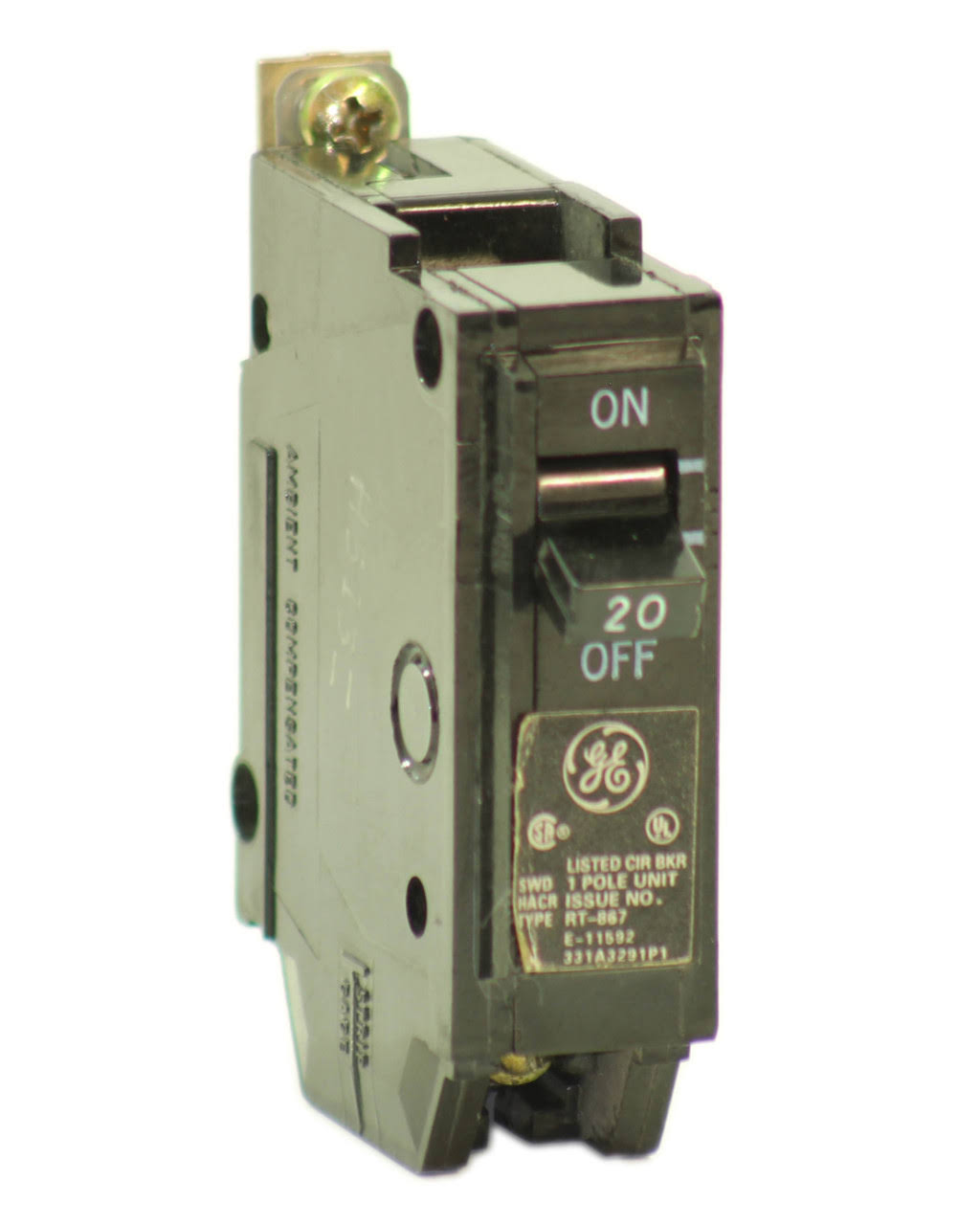 GE THQB1120 1 Pole 20 Amp Bolt-On Circuit Breaker